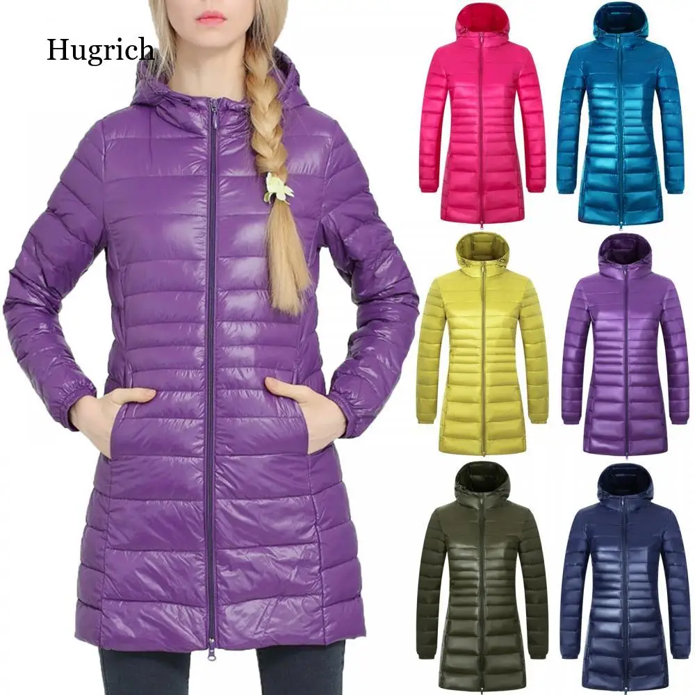 

10 Colors S-7Xl Women Winter Ultra Light Jacket Fashion Casual Female Outerwear Waterproof Warm Hooded Coat Parka