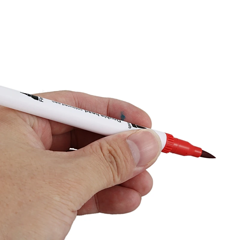 Двойной наконечник ручки-щетки художественные маркеры кисть тонкий наконечник цветные ручки набор для взрослых книжка-раскраска журнал