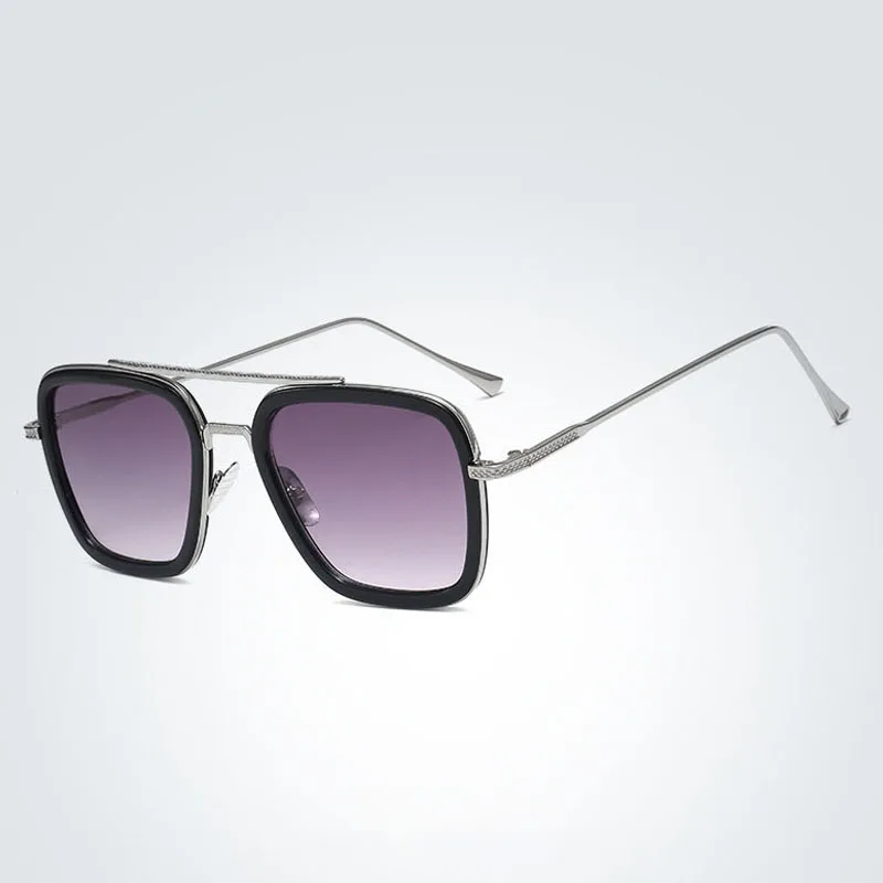 C12 silver grey HBK, роскошные брендовые дизайнерские модные солнцезащитные очки, мужские винтажные Квадратные Солнцезащитные очки для вождения, солнцезащитные очки для мужчин, UV400 - Цвет линз: C12 silver grey
