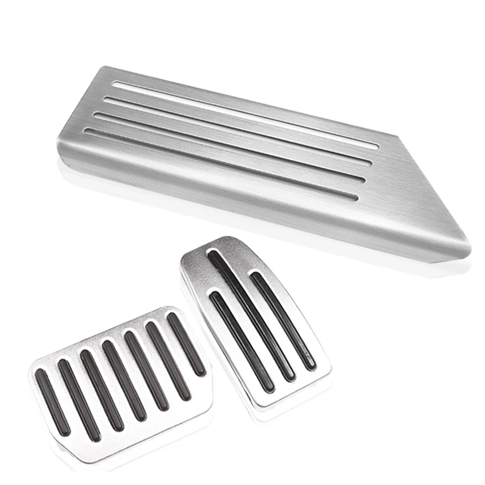 

2Pcs New Aluminum Alloy Steel Car Pedal Pads Cover AT For Tesla Model 3 2017 2018 2019 Pedals