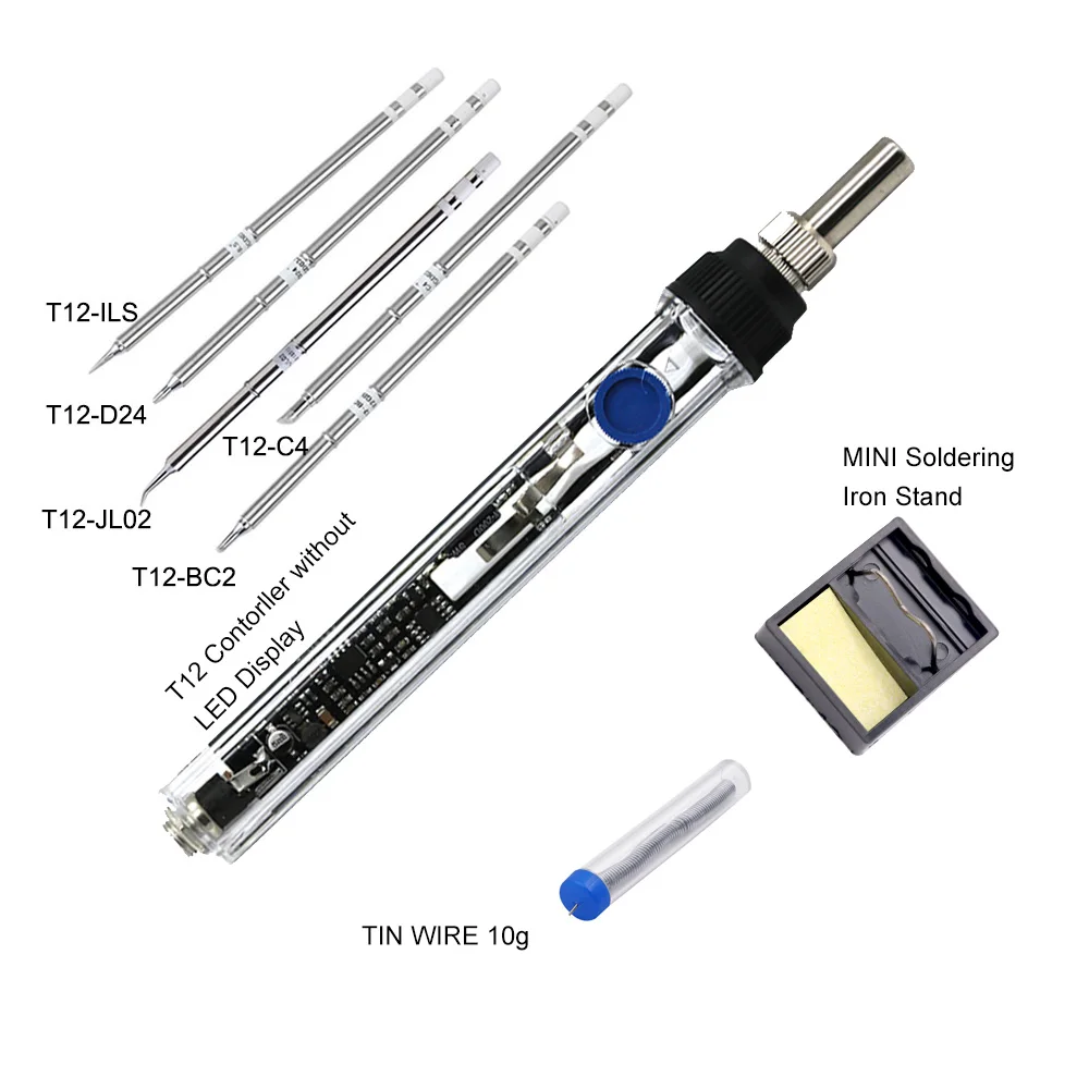T12 electric soldering iron kit mini portable T12 soldering iron Tips