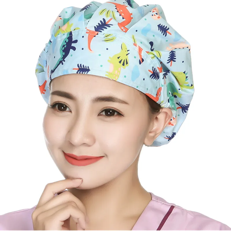 Рабочие шапочки для Для женщин медицинские хирургические головные уборы регулируемые хлопчатобумажные Хирургические колпачки для медсестры Управление хирургии скрабы - Цвет: 60