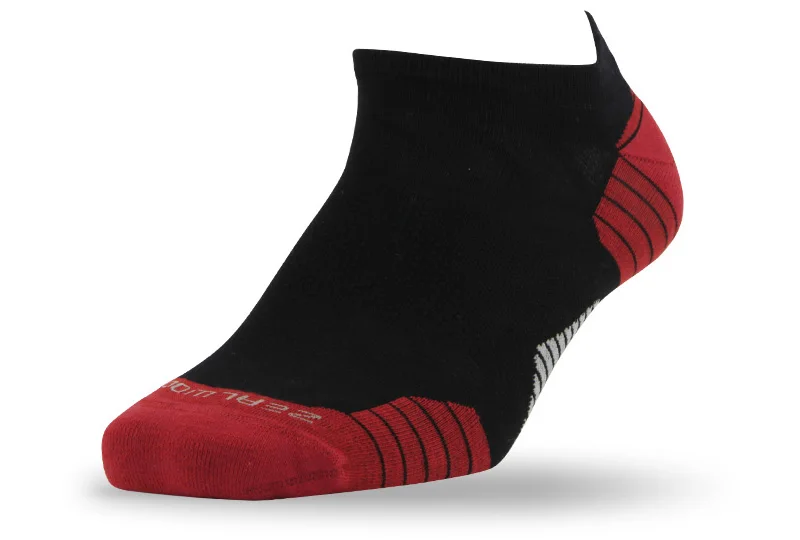 1 pair black red Спортивные носки для бега, ZEALWOOD унисекс, мериносовая шерсть, антиблистерные носки для походов, 1/3 пар - Цвет: 1 pair black red