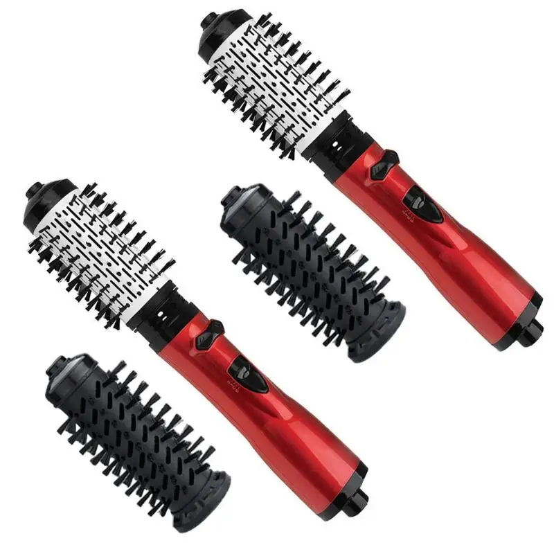 

750W Electric Hair Curler Straightener 2in1 Curling Straightening Iron Thermostatic Rotating Brush Comb Brush Hot Air Styler