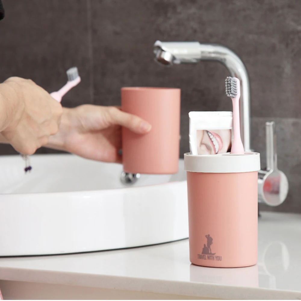 Многоцветная ПП портативная дорожная спринцовка набор держатель для зубной пасты и щетки для хранения мыльница, аксессуары для ванной