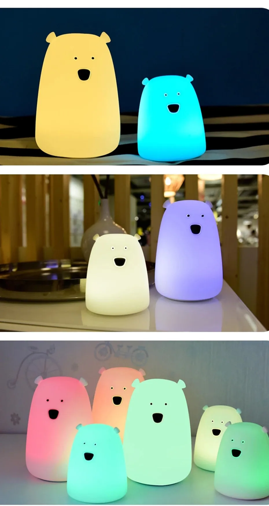 Healing Bear LED Night Light Lamp
