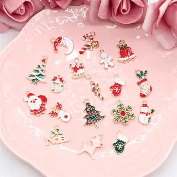 

KLJUYP 18pcs Mixed Christmas Ornaments for Christmas DIY Card Making Scrapbooking Craft Decoration Supplies