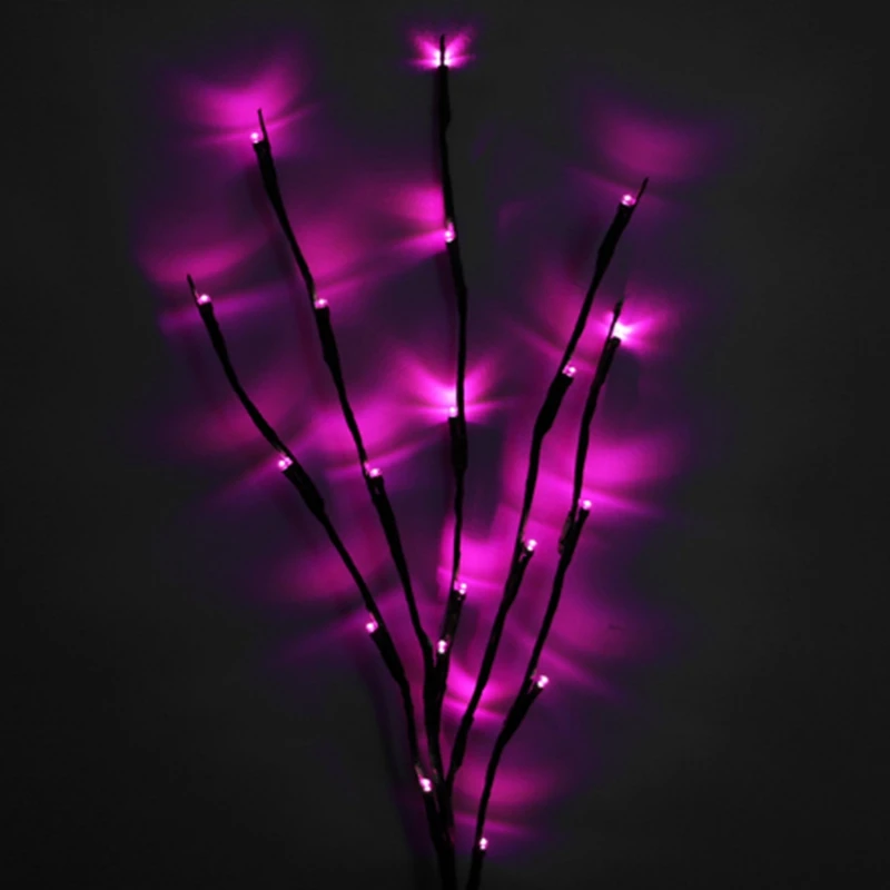 20 лампочек светодиодный модель дерева ветка светодиодный светильник Скандинавская комната спальня макет креативный ночник ива светильник-ветка украшение - Испускаемый цвет: JJ16477C1