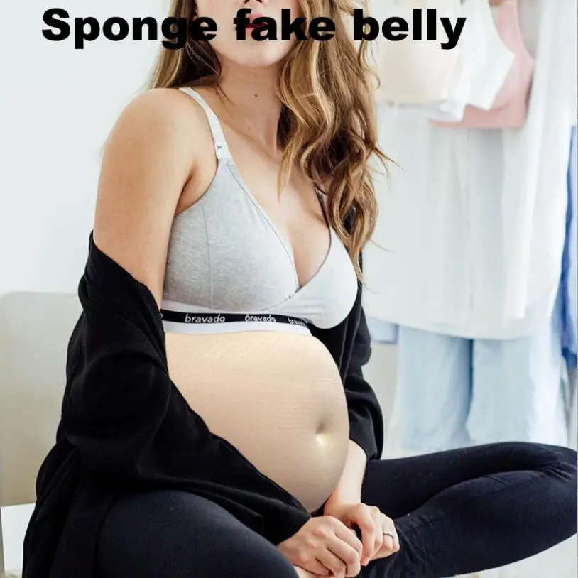 Черная поддельная протез живота для беременных женщин реквизит губка дышащая