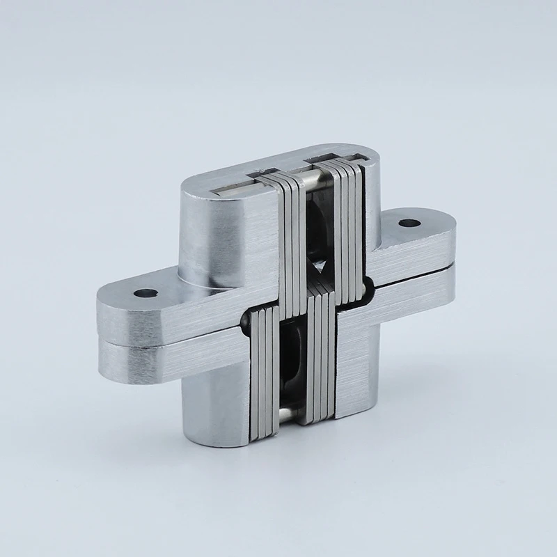 Heavy Duty Cross HStainless Steel Hidden Conceal Hinge Invisible Cross Door Worktop Hinges DIY