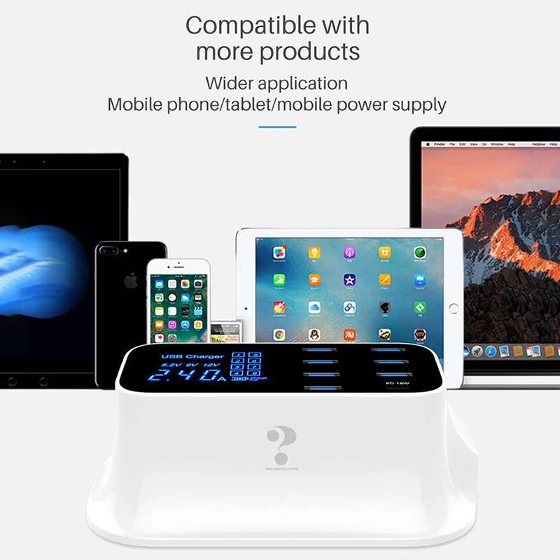 Skup USB ładowarka pd szybkie ładowanie QC 4.0 3.0 ładowarka LED szybkie ładowanie dla iPhone 11 8 X XS Xiaomi Samsung S10 telefon stacja ładująca
