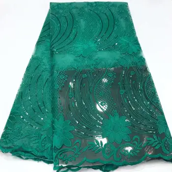 

African Lace Fabric 2019 Mesh Embroidered Nigerian Laces Fabric Bridal High Quality French Tulle Lace Fabric For Wedding Party