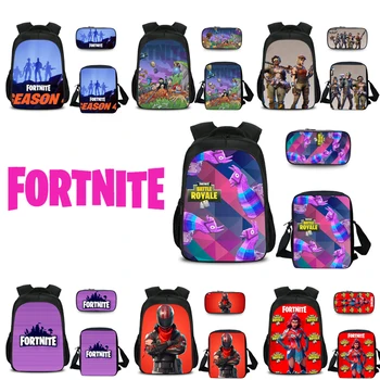 

Kid School Backpack Fortnites Fortress Knapsack Student Schoolbag Unisex Men Rucksack Boy Anime Cartoon Bookbag Birthday Gift