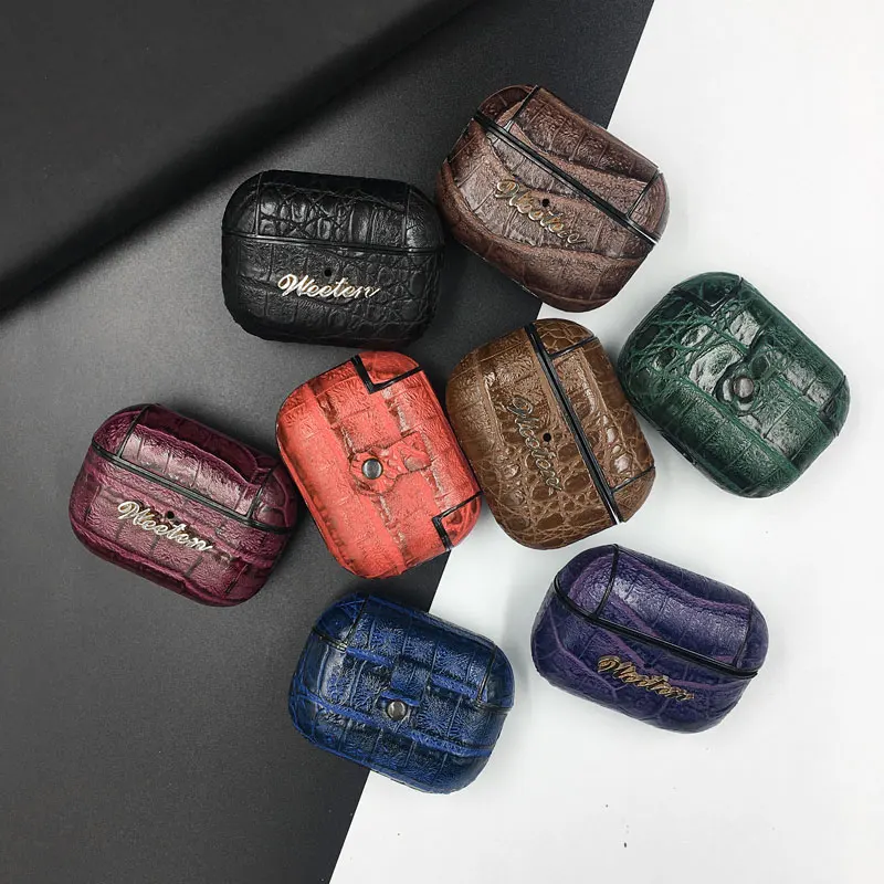 Per Airpods Pro Custodia In Pelle Pu Custodia Per Auricolari Per Apple Airpods 1 2 Custodia Rigida Protettiva Wireless Bluetooth Per Airpods 3