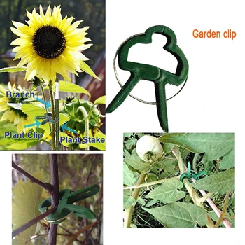 

20PCS Reusable Garden Clips Small Large Plant Fixing Cane Support Sprung Grips Weather Proof