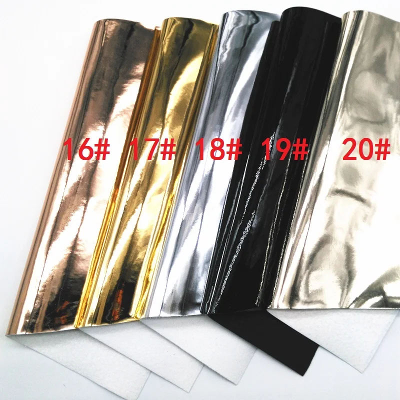 Glitterwishcome 30X134 см мини рулон гладкой лакированной зеркальной искусственной синтетической кожи ткань, GM001