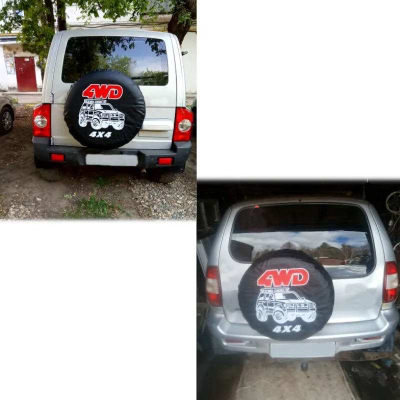 Кожаный чехол из ПВХ для запасных колес протектор хранения черных шин Аксессуары