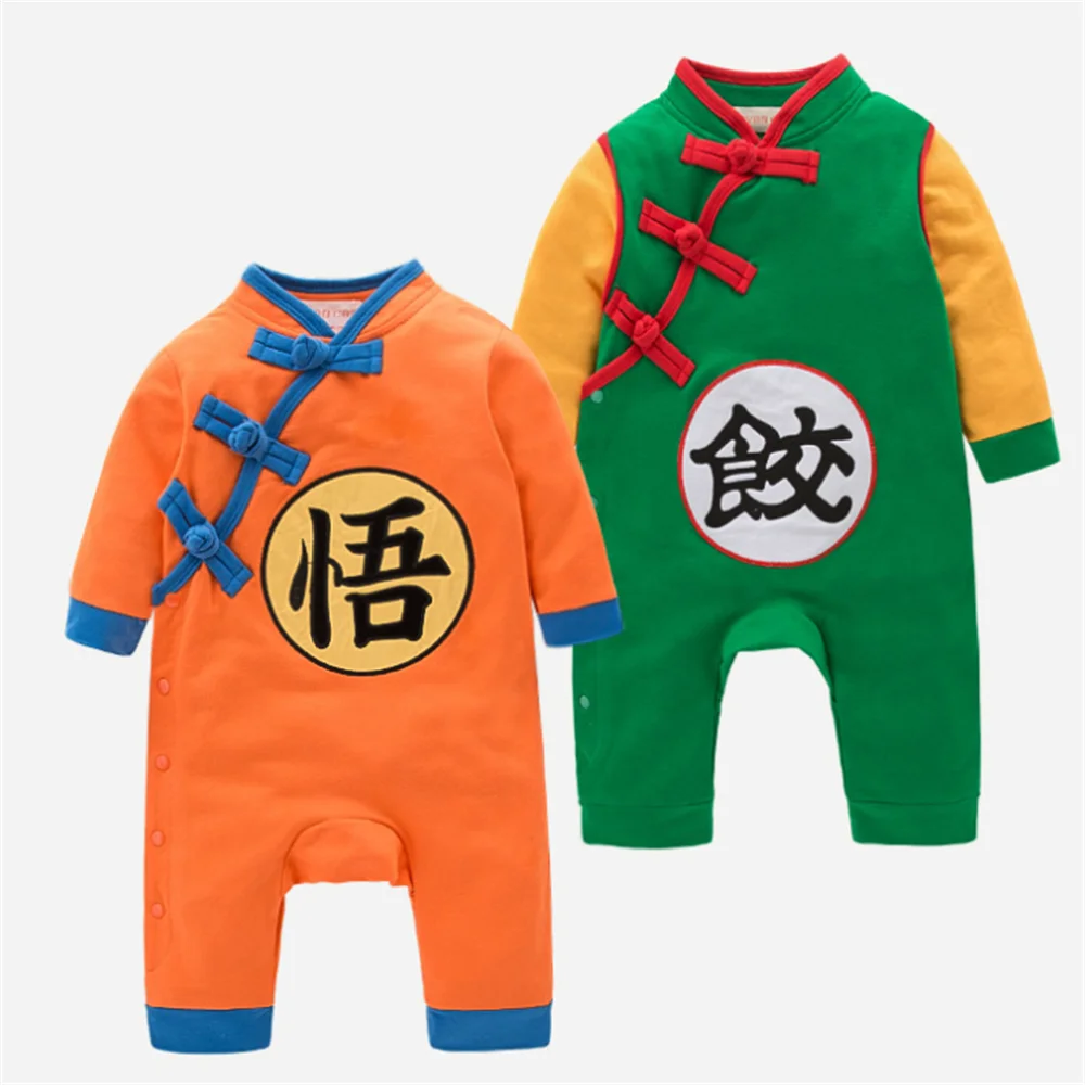 Детские комбинезоны для новорожденных с драконом и мячом Z Goku Chiaotzu, китайский тридионный костюм, комбинезон для маленьких мальчиков, одежда, Комбинезоны для детей