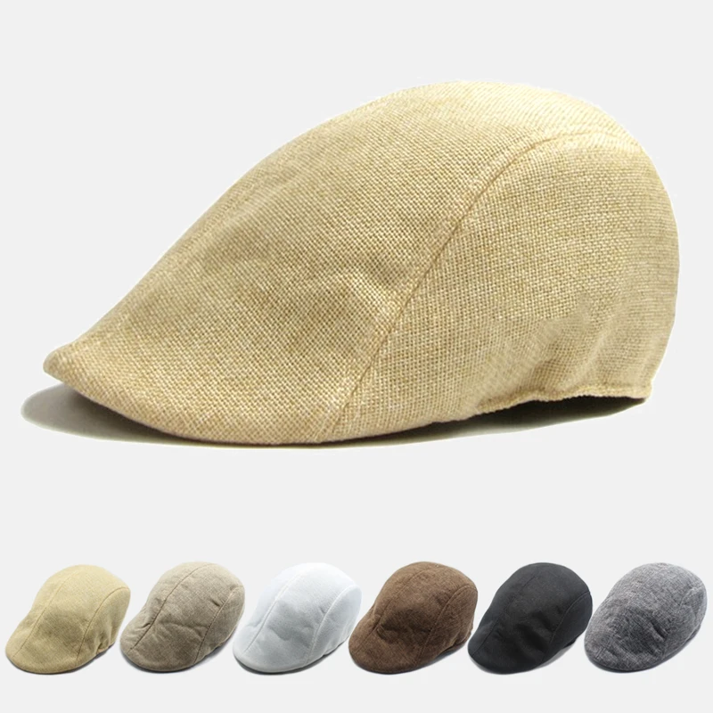 

Fashion Winter Autumn Unisex Berets Women Hats Corduroy Caps Europe And America Retro Flat Top Casual Wild Cap Men Women