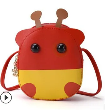 

2020 New Little Girls Messenger Bags Lovely Cartoon Giraffe Crossbody Bags Small Leather Handbag With Adjustable Straps