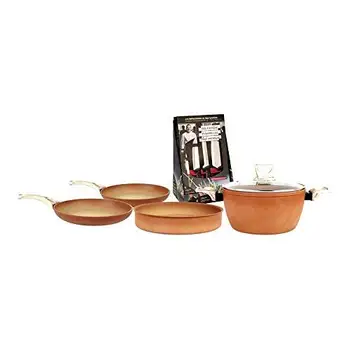 

Set Amercook pan 24 cm and 26 cm, Pan 24 cm. And casserole 26 cm. + set of 4 Premium Chef knives, bread kitchen set, knife