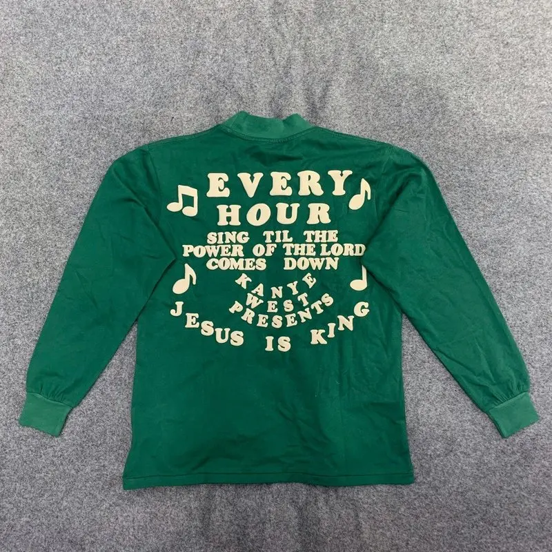 Jesus Is King Long Sleeve T-shirt Men Women Hip Hop High Quality Top Tee sky Various Elements Fresh Style | Мужская одежда
