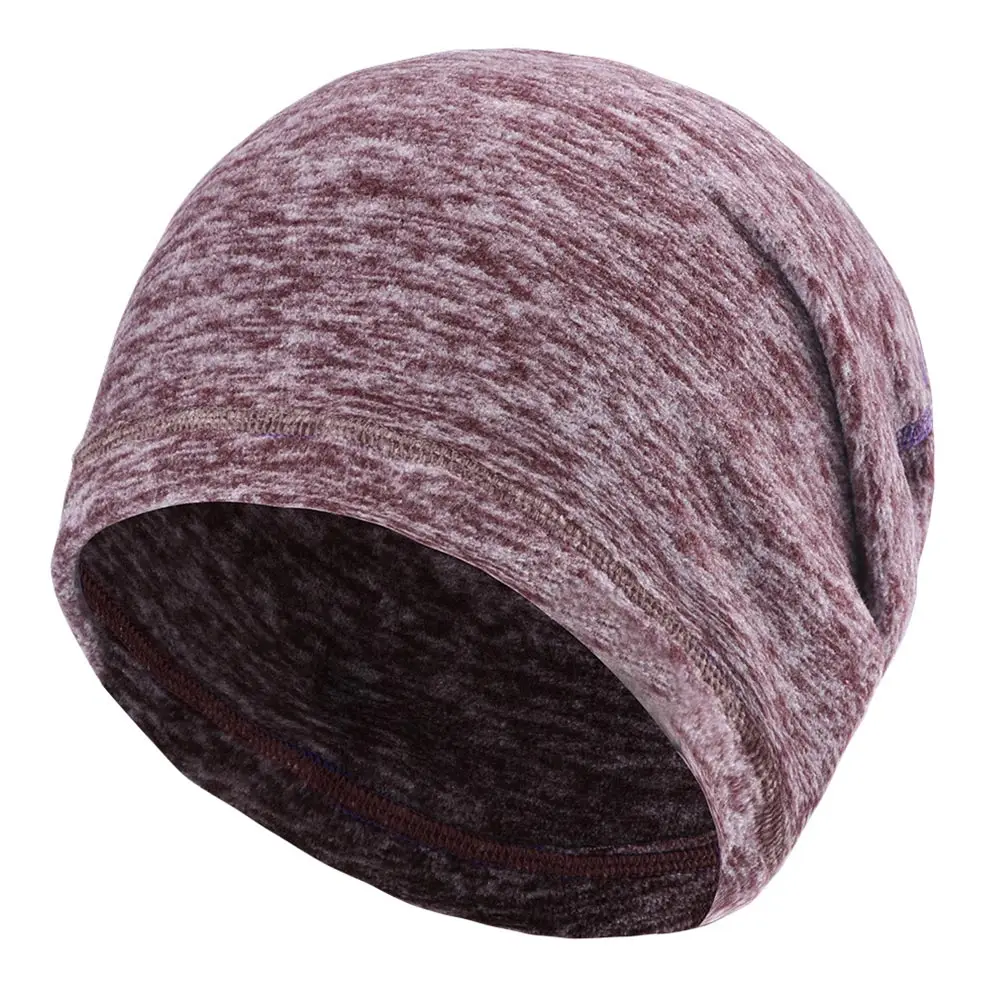 Winter Fleece Warmer Caps Cationic Fabric Cold Weather Thermal Beanies Skullies Slouchy Turban Hip Hop Men Women Hats Fashion - Color: 09