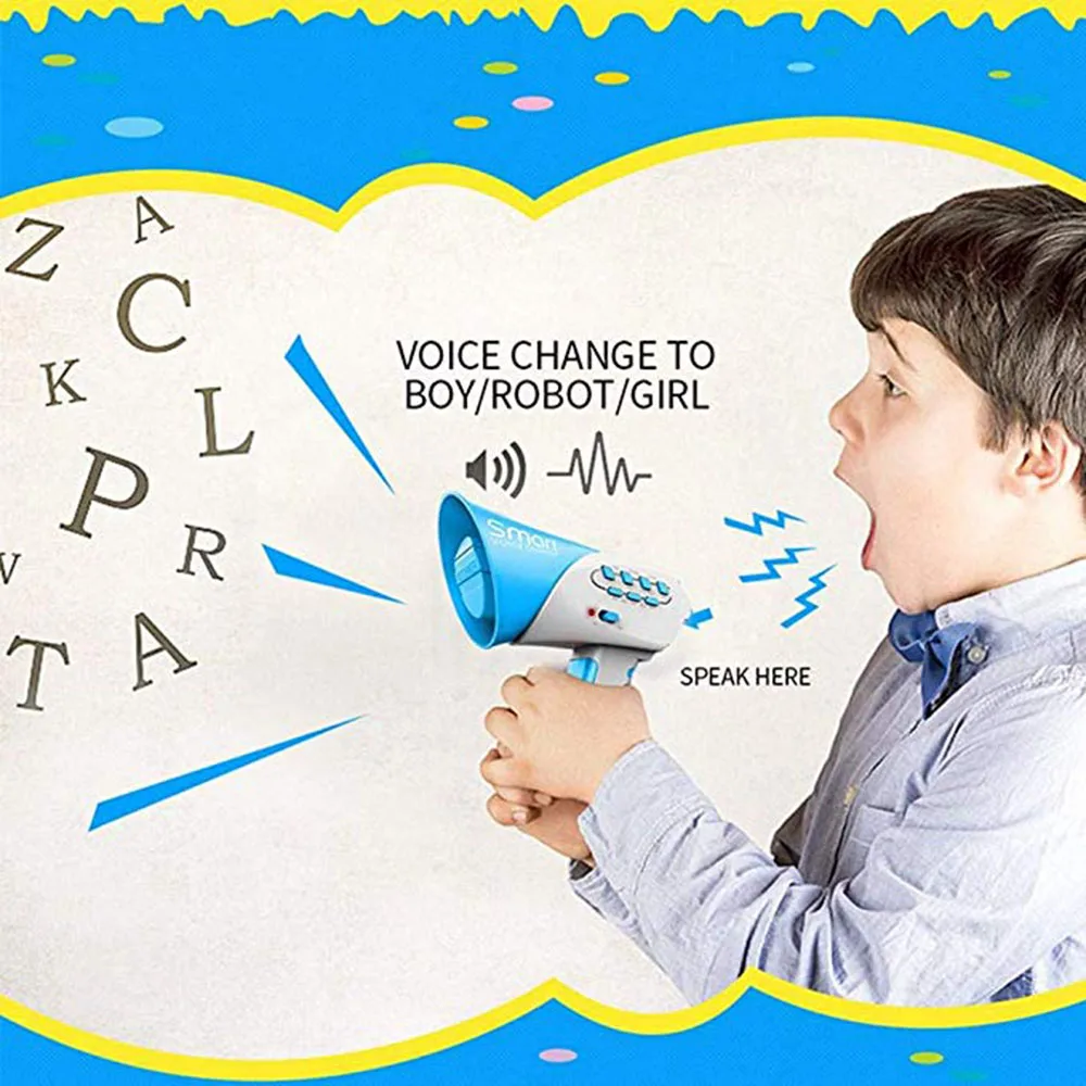 

Vocal Toys Child sound changer creative funny voice speaker change channel Multichannel Funny Handheld Loudspeaker DIY song kid