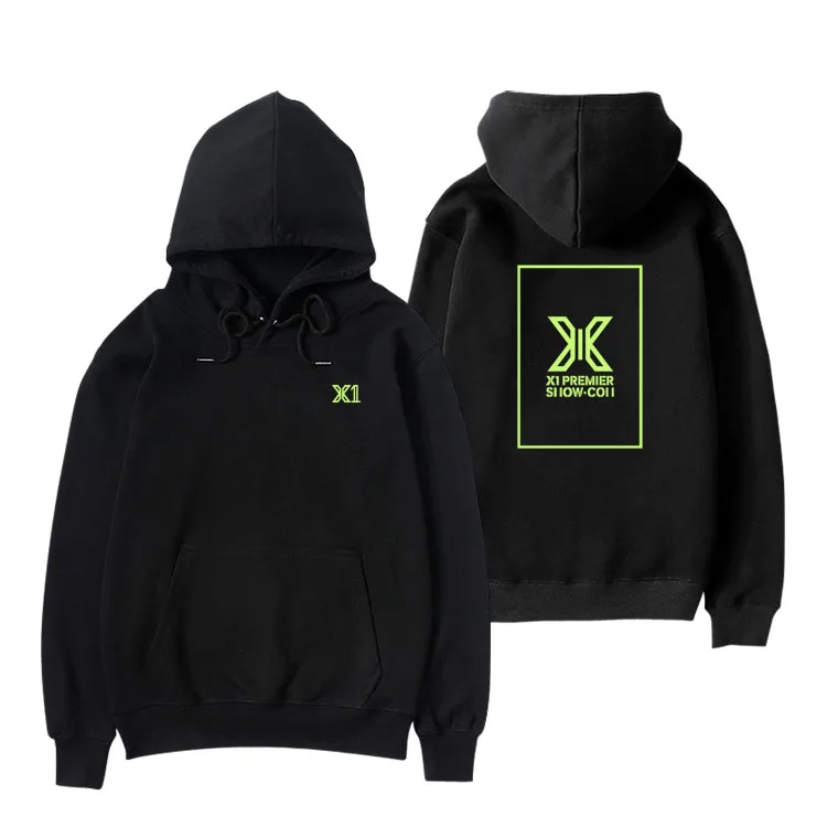 

Kpop x1 debut showcon same printing pullover loose hoodies autumn winer k-pop unisex fleece/thin fashion sweatshirt