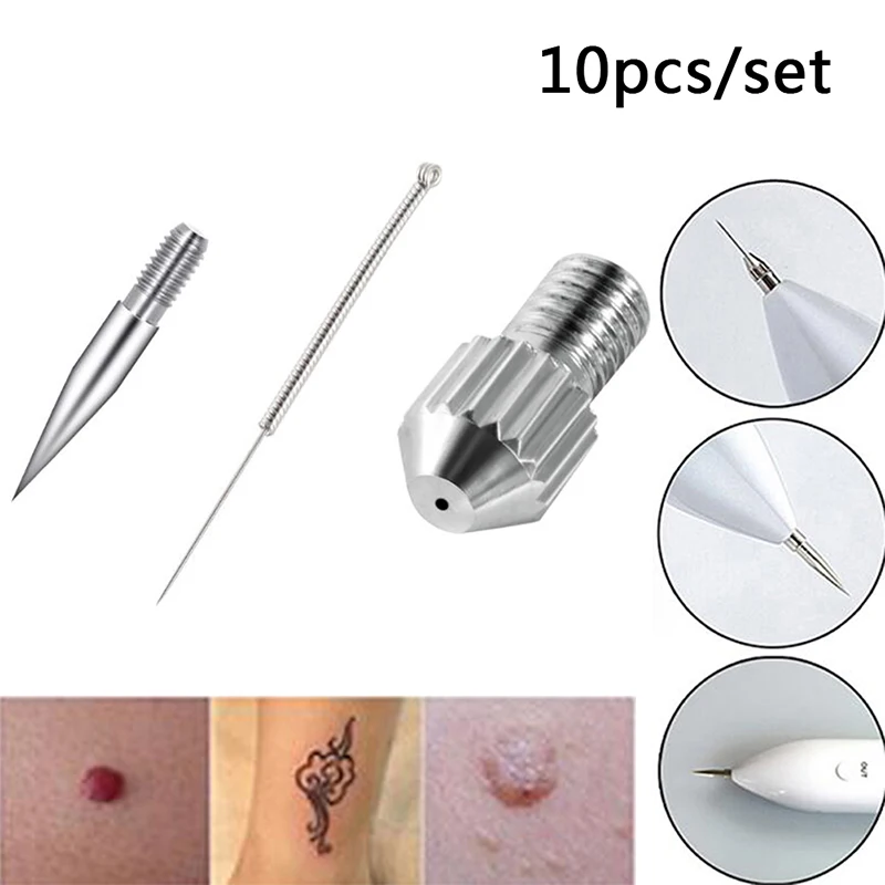 10pc/set Spot Removal Pen Needles For Laser Plasma Pen Facial Beauty Skin Dark Spot Remover Mole Tattoo Accessories