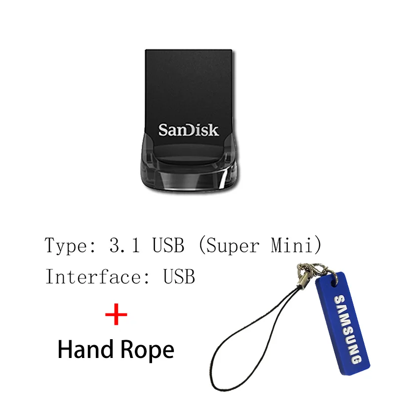 Sandisk USB 3,1 мини-накопитель 128 Гб 64 ГБ 32 ГБ 256 ГБ USB флеш-накопитель 32 64 128 16 ГБ флеш-накопитель USB флеш-накопитель диск на ключ памяти - Цвет: CZ430 AA