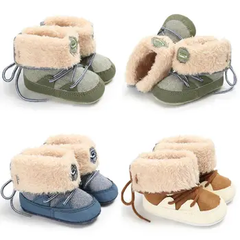 

UK Infant Baby Toddler Warm Boots Kids Boys Girls Winter Snow Fur Shoes 0-18M
