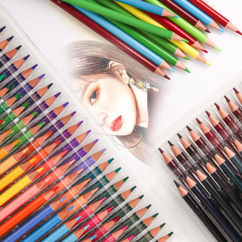 Lápices de colores profesionales para la escuela, lápices de acuarela para  dibujar bocetos, material de arte para estudiantes, 36/48/72 unidades -  AliExpress