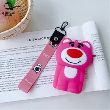 Q UNCLE, розовый, красный, для девочек-подростков, с сердцем, кошельки для монет, наушники с застежкой-молнией, сумка, косметичка, держатели, кошелек, мультяшное украшение