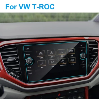 

Car GPS Navigation Screen Protector for Volkswagen VW T-ROC T ROC 2018 Auto Interior Tempered Glass Protective Film Accessories