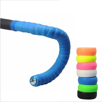 

2pcs Road Bike Handlebar tape Comfortable wear-resistant non-slip Cycling Handle Belt Cork Wrap with Bar Plugs 4 Colors