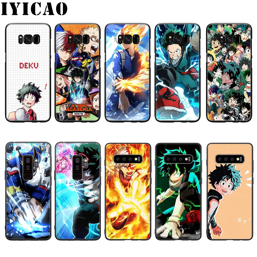 

IYICAO My hero Academia Cool Silicone Soft Phone Case for Samsung Galaxy S10 S9 S8 Plus S6 S7 Edge S10e Cover