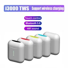 Новейший I3000 TWS+ умный датчик+ Беспроводная зарядка Bluetooth 5,0 наушники 8D Бас Звук гарнитура PK W1 H1 чип I80 i100 tws