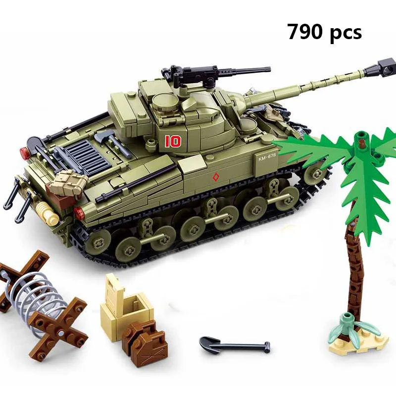 Конструктор Lego WW2 военный Pazer Tank армейский автомобиль самолеты самолет