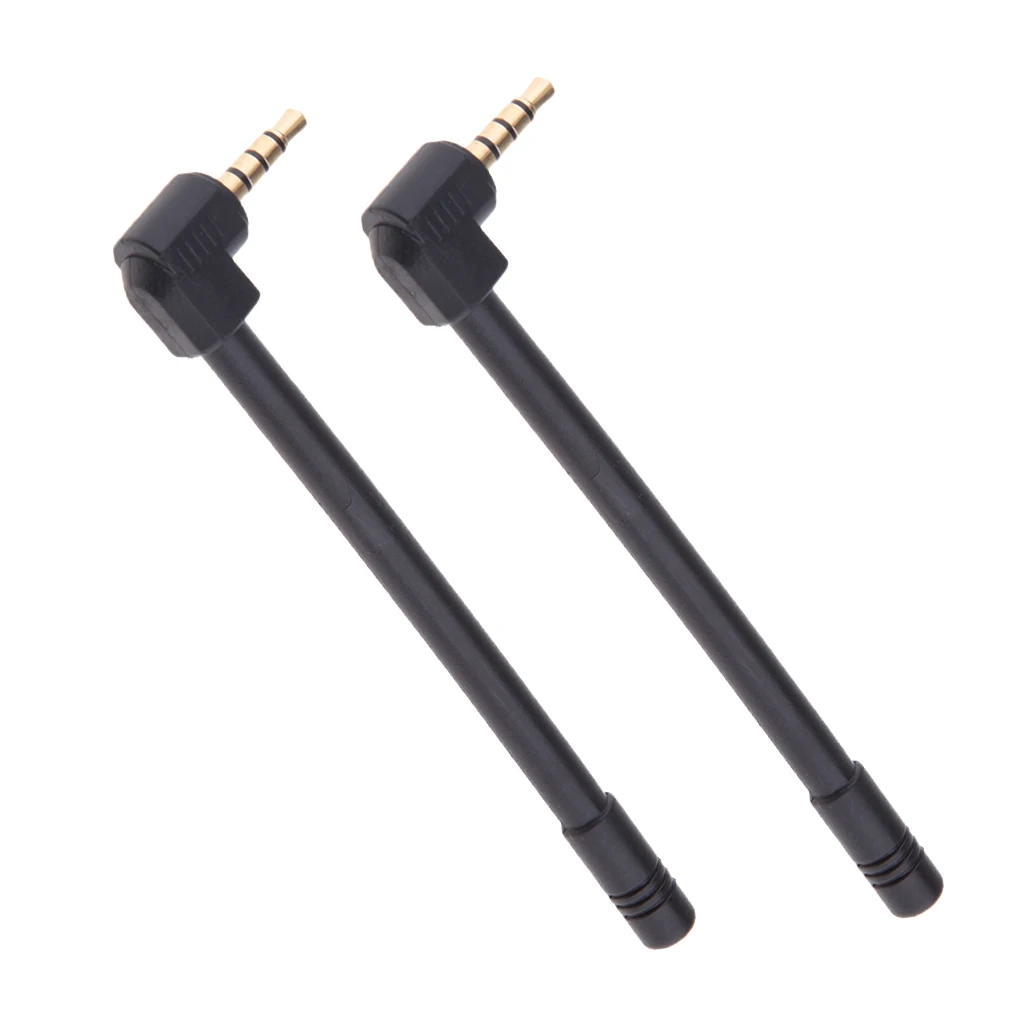 2Pcs 3.5mm Jack Antenna FM Radio Card Speaker Signal External High Gain