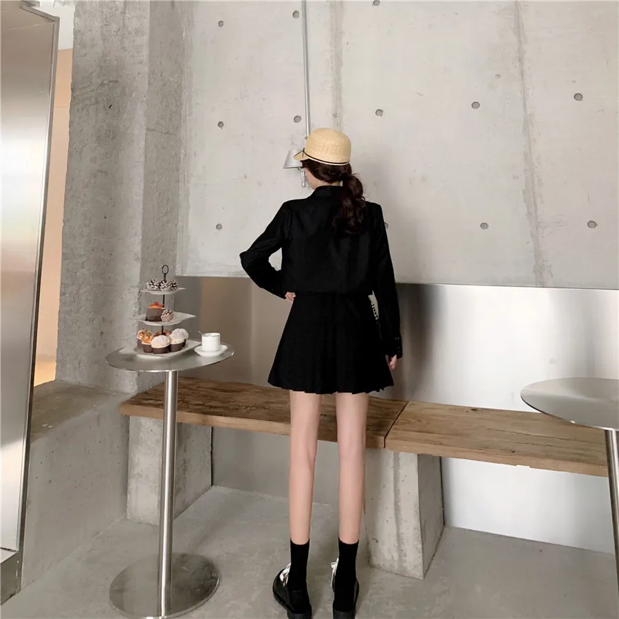 Summer New Style Korean-style Fashion Casual Short Fold-down Collar Suit Jacket Women's Versatile Long Sleeve Elegant Tops
