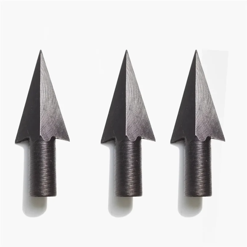 6pk/10pk черная сталь Сплав стрелы для стрельбы из лука турецких перьев деревянная