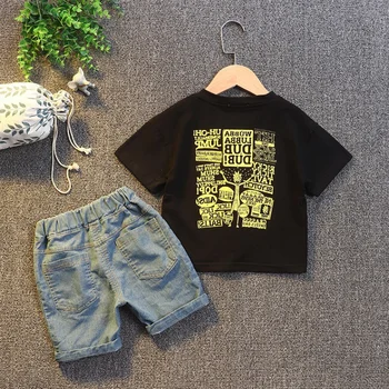 

Boy's summer suit 2020 baby fashion two-piece set children's handsome short-sleeved fashion children