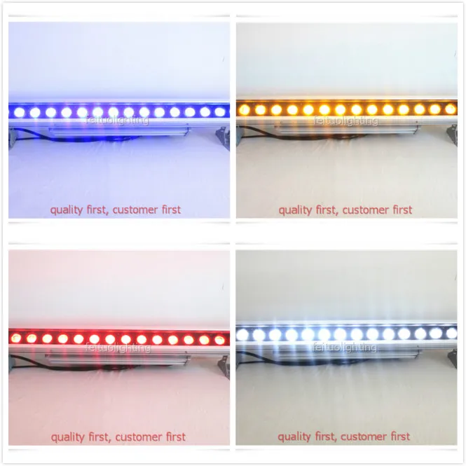 

H-2/lot Ip65 waterproof 18x15w RGBWA 5 in 1 LED wall washer light bar colorful outdoor lighting