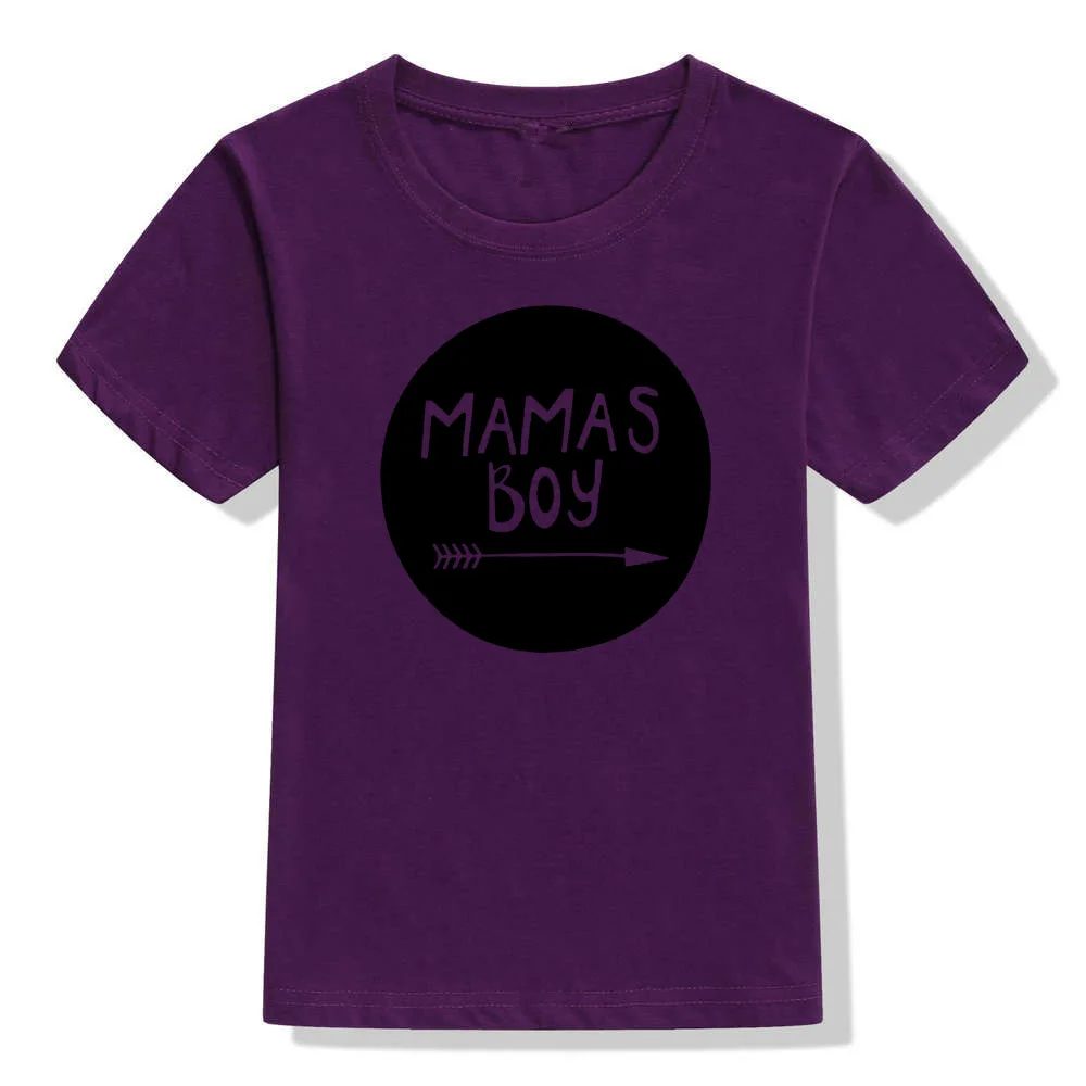52F5-KSTPP- Модная Детская футболка с принтом «Mamas Boy»; футболка с короткими рукавами для маленьких мальчиков; Детские повседневные футболки с буквенным принтом; одежда - Цвет: 52F5-KSTPP-