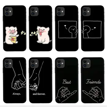 

Always And Forever Best Friends Cartoon BFF Phone Case For iPhone 11 Pro XS Max XR X 8 7 6 6S Plus 5S SE Soft Silicone Cover