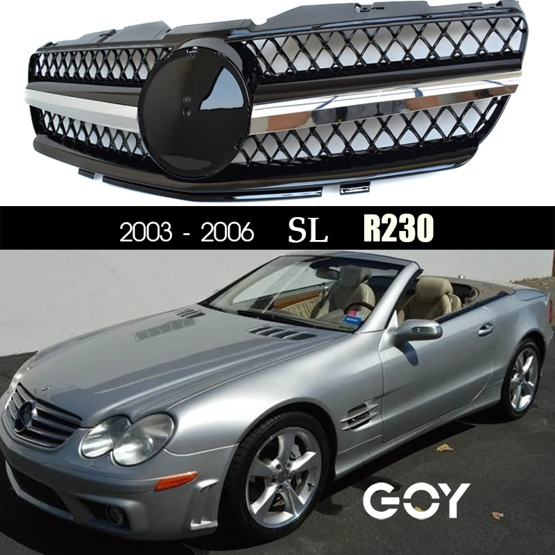 フロントグリル ために R230 SL クラス 2007-2009 SL500 SL550 フロントグリル ために R230 SL クラス 2007-2009 SL500 SL550