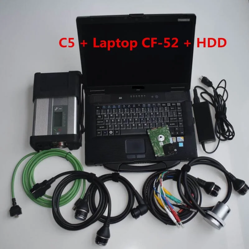 12 программное обеспечение D-TS Monaco DSA Vediamo WIS на ноутбуке CF52 4G ram быстрая скорость MB Star C5 SD Подключение C5 диагностический инструмент - Цвет: C5-Laptop-320G hdd
