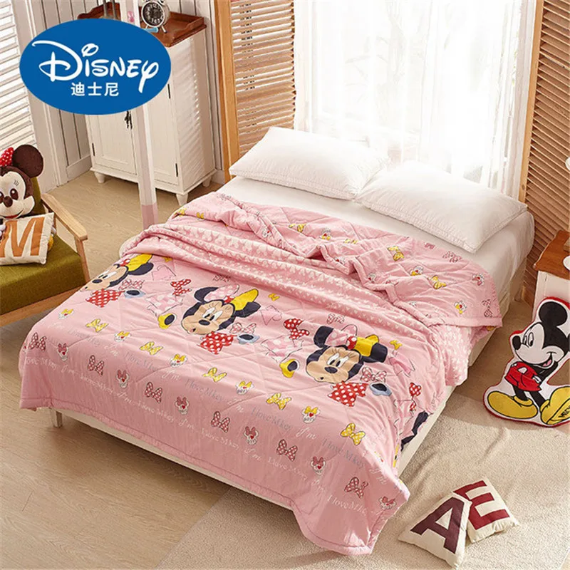 Disney Винни Пух Микки одеяло кондиционер для мальчиков и девочек детское весенне-осеннее мягкое одеяло для взрослых дорожное одеяло лист