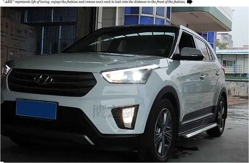 Автомобильные передние фары для hyundai Creta светодиодный головной светильник для IX25 Головной фонарь СВЕТОДИОДНЫЙ дневной ходовой светильник светодиодный DRL Bi-Xenon HID